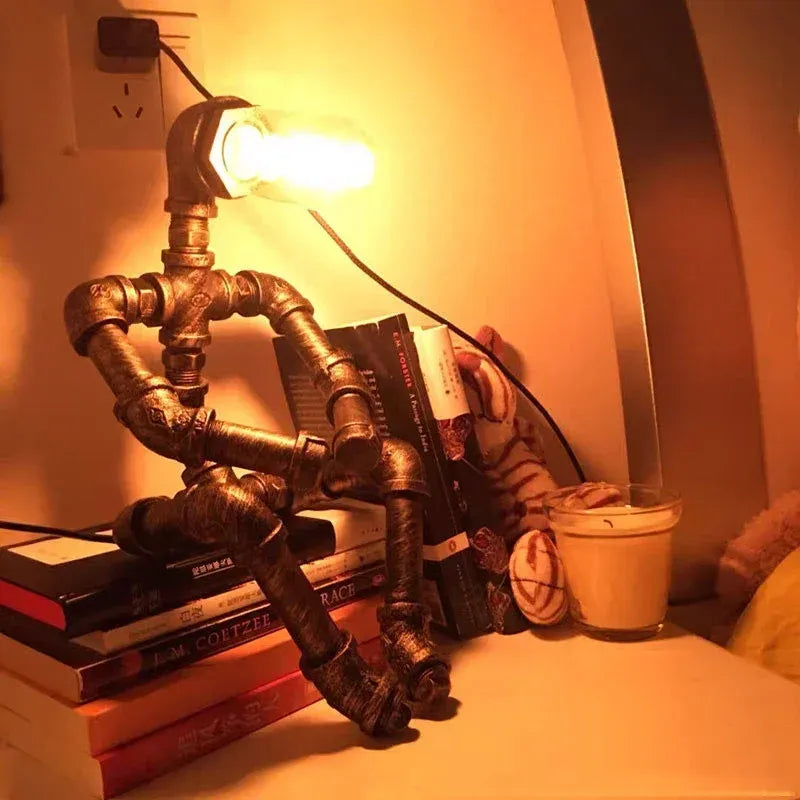 Steampunk Pensive Robot Lamp | Holiday Gift Choice