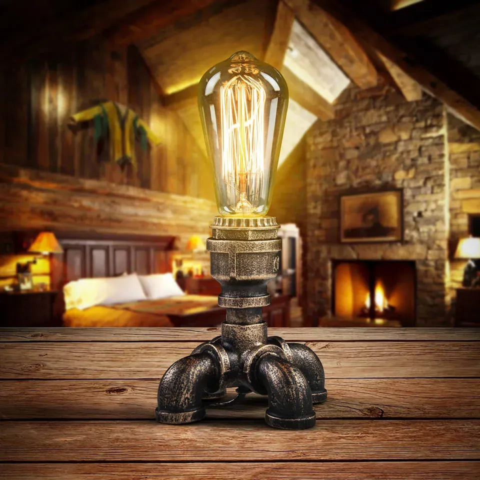 Edison Steampunk Pipe Lamp