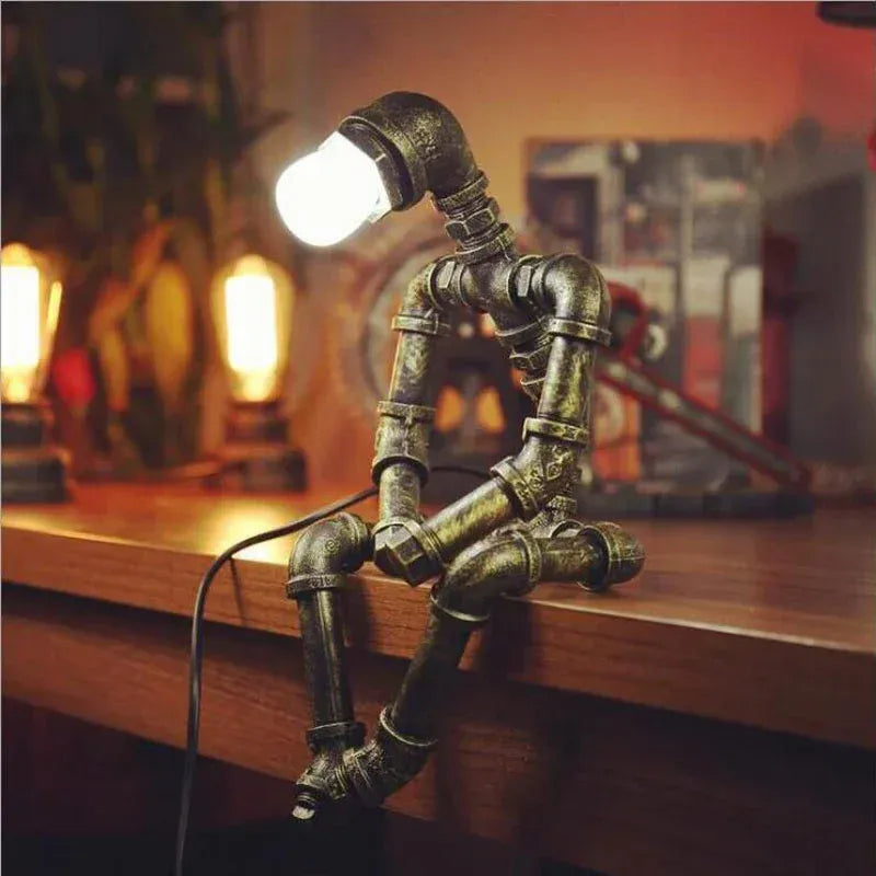 Steampunk Pensive Robot Lamp | Holiday Gift Choice