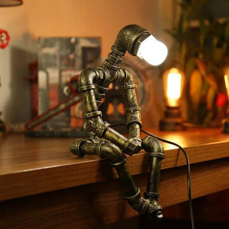 Steampunk Pensive Robot Lamp | Holiday Gift Choice