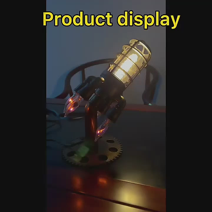 Steampunk Rocket Lamp Dynamic Flame | Shadetone