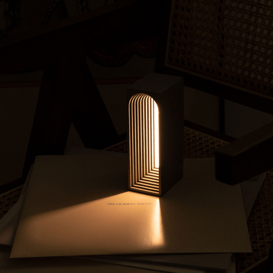 SHADETONE™ STAIRWAY - Rechargebale Mystic Ancient Cement Table Lamp - Shadetone Lights