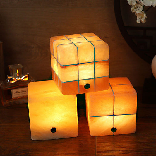 SHADETONE™ GLOWSTO -  LED Natural Selenite Crystal Light Cube - Shadetone Lights