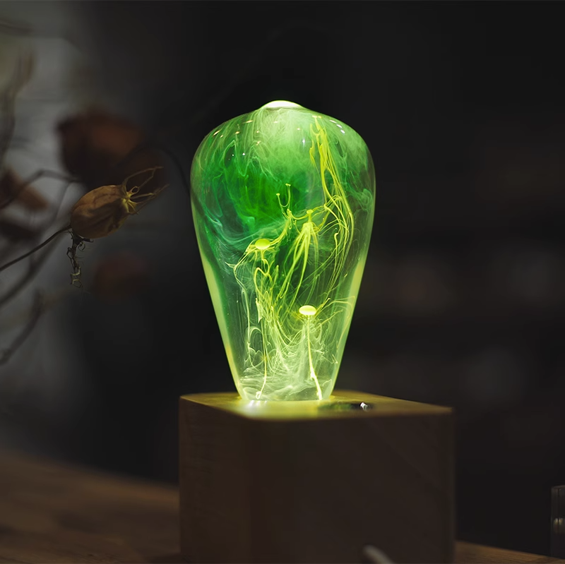 Forests-Fluid Art Resin Bulb Light - Shadetone Lights