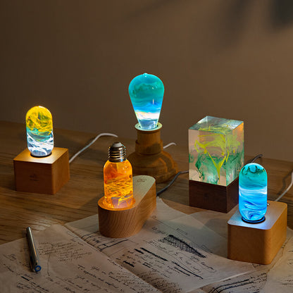 Forests-Fluid Art Resin Bulb Light - Shadetone Lights